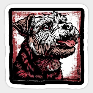 Retro Art Yorkshire Terrier Dog Lover Sticker